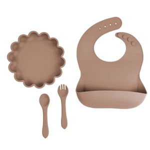 Juego de Plato, Tenedor y Cuchara de Silicona para Niños, Personalizado, Superventas, Resistente a Caídas, para Alimentación Complementaria, Vajilla para Bebés - Product Image 2