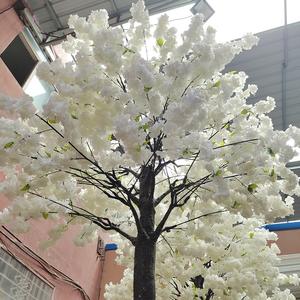 실내 옥외 훈장을 위한 주문 10ft 큰 백색 가짜 벚꽃 가짜 사쿠라 나무 큰 인공적인 벚꽃 나무 - Product Image 2