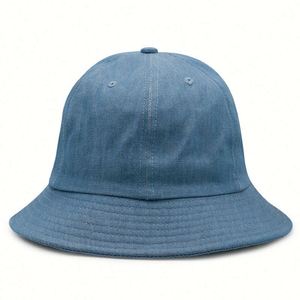 Japanese & Korean Style Dome Fisherman <b>Hat</b> 100% Cotton Winter Sunshade Men's Women's Outdoor Bucket Sun <b>Hat</b> with Button - Product Image 5