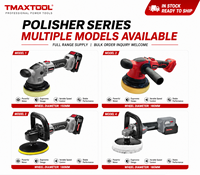 Polisseuse de voiture sans fil TMAXTOOL 20V, 6 vitesses variables, orbite de 150 mm à 180 mm, polisseuse électrique pour voiture, outil de détaillage, plusieurs modèles