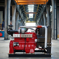 Moteur diesel turbocompressé de 258 ch, 6 cylindres, démarrage électrique, 190 kW, refroidi par eau, pompe, roulement, moteurs de machines, haute puissance