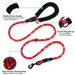 Toalla reflectante de nailon para perros pequeños, medianos y grandes, más larga que la toalla de cuerda redonda para mascotas Bear Fighting, toalla con cadena para perros - Product Image 4