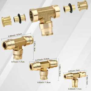 Raccords de tuyauterie en laiton ALITAIR DOT pour frein à air, raccord en T mâle à branchement rapide, raccords de conduite d'air en laiton 1/4 DOT - Product Image 3