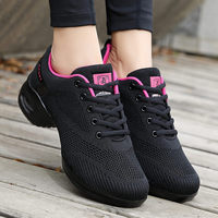 Chaussures de danse unisexes professionnelles, empeigne en mélange de tissus, semelle en PU avec coussin d'air, légères, respirantes, antichoc, pour l'entraînement et la compétition
