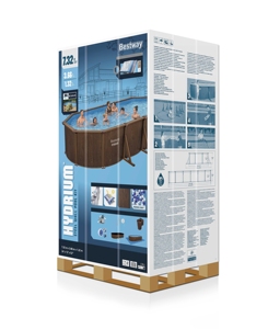 Ensemble de <span class=keywords><strong>piscine</strong></span> hors sol <span class=keywords><strong>Bestway</strong></span> 561CW/561RS/561RSE <span class=keywords><strong>Hydrium</strong></span> avec paroi en acier ovale 7,32 m X 3,66 m X 1,32 m - Product Image 6