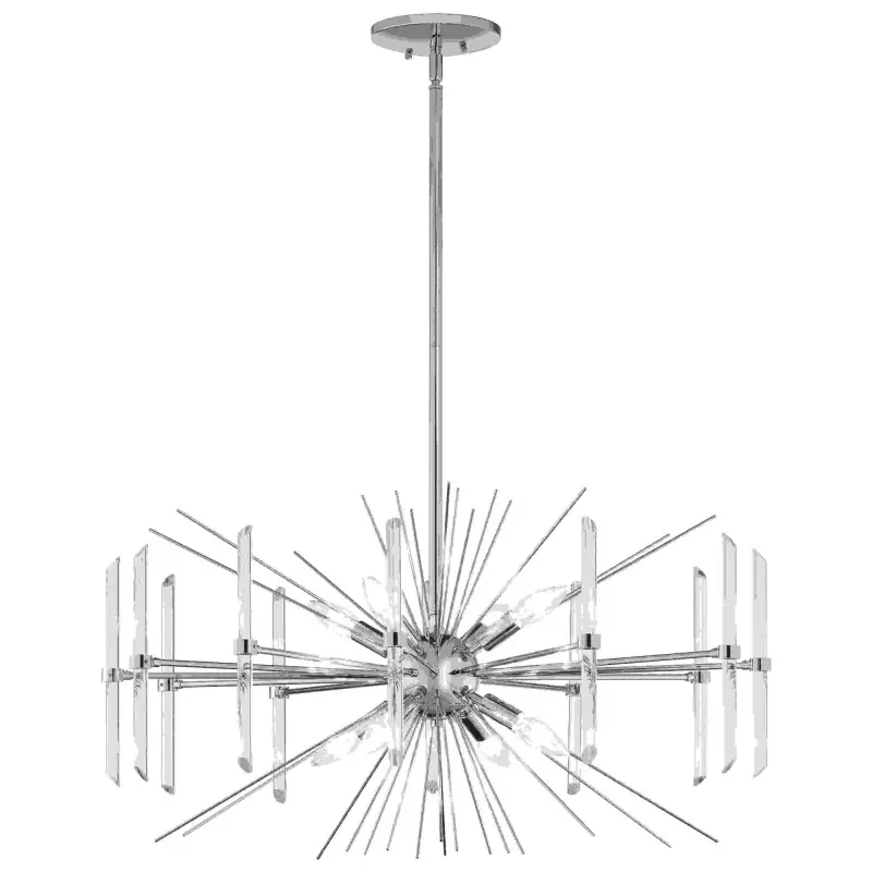 โคมไฟแขวนแก้วคริสตัลหรูหราทันสมัยสำหรับห้องนั่งเล่นโคมไฟนิกเกิลติดเพดานสูงสไตล์มินิมอล