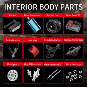 Voiture RC 55KM/H, <span class=keywords><strong>buggy</strong></span> de rallye haute vitesse sans balais, échelle <span class=keywords><strong>1</strong></span>/14, 2.4G 4WD avec lumières LED, télécommande 80M, câble USB en métal, cadeau d'anniversaire - Product Image 6