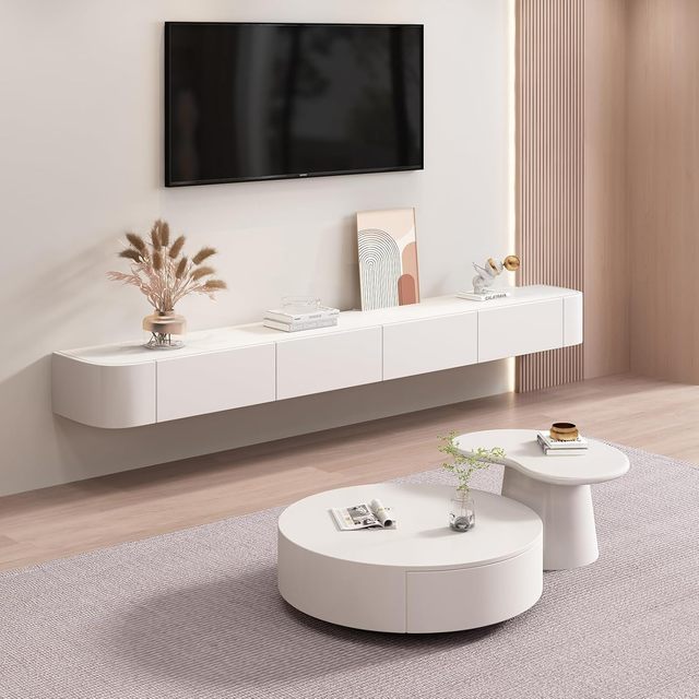 Customized Project Luxury Modern Floating TV Stand Wholesale Wall Mounted Media Console for Bulk Order