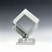 Cadre photo personnalisé en cristal de diamant K9 avec base rotative, cube photo en cristal gravé au laser, cadeau d'anniversaire de mariage