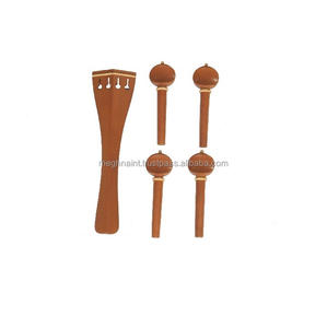 Ensemble de violoncelle en bois de boxwood avec accastillages blancs, taille classique, étui et colophane inclus, disponible au prix d'usine - Product Image 1