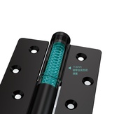 Ferme-porte hydraulique moderne noir mat 5 pouces en alliage d'aluminium, charnière à fermeture douce, matériel économique pour porte en bois