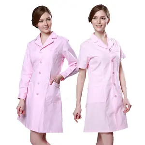 Polyester Baumwolle Pflege uniformen Pink Scrubs Kleid für Frauen
