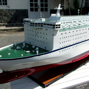 Modelo de Barco de Madera PETER PAN 3 (CRUISE FERRY), Artesanía, Regalo Original, CM0086P, Estilo Náutico Europeo y Vietnamita, Decoración para el Hogar - Product Image 1