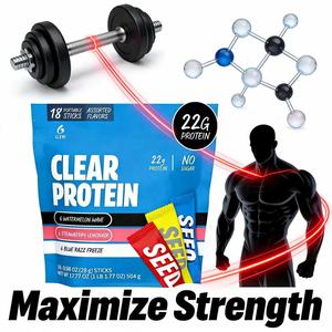 אבקת חלבון חלב טבעי שקוף, מפעל מקור - ניהול אנרגיה, 20-29 גרם חלבון למנה, שקית 504 גרם - Product Image 4