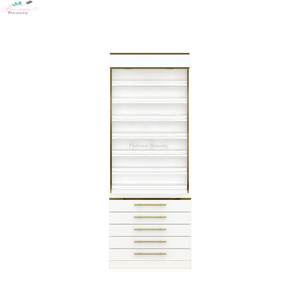 Tùy chỉnh gỗ hiện đại Sơn Móng Tay tủ giá sàn trang điểm gel sơn móng tay Hiển thị trường hợp với khóa - Product Image 6