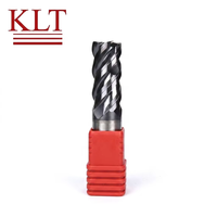 Fraise à queue KLT en carbure monobloc à 4 dents, outil de fraisage CNC pour la laiton HRC 35, revêtement TiAlN
