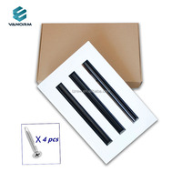 Grille de ventilation décorative moderne blanche 10x6 à 3 fentes, diffuseur linéaire standard pour plafond et murs