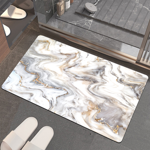 Highdi Tappetino A U Per WC In Diatomite - Assorbente E Asciugatura Rapida, Antiscivolo, Stile Etnico, Beige, Per Bagno