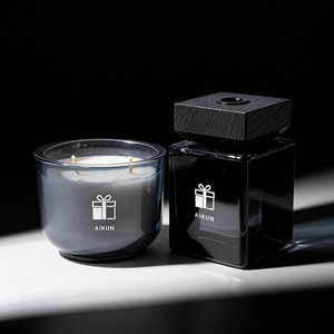 AIKUN Eco Friendly Soy Wax Smokeless Glass Candle Fragrance Candle Jar Candle For Wedding Gift OEM ODM - Product Image 4