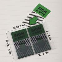 Blocs-notes autocollants Sign Here PET 6,5x4,6cm, 50 pages, extrêmement fins, multicolores, pour usage au bureau, Chine