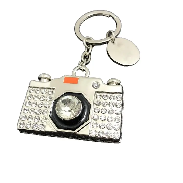 Porte-clés métallique avec Logo Laser gravé pour cadeaux de nouvel an, porte-clés avec insertion de métal acrylique et papier Photo, cadre Photo, 2022
