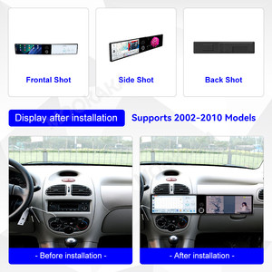Autoradio multimédia GPS Navi sans fil CarPlay avec écran double 12,3 pouces Android pour Peugeot <span class=keywords><strong>206</strong></span> 2002-2010, unité principale radio DSP - Product Image 4