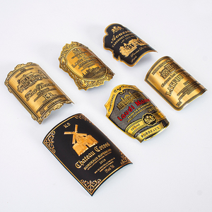 Individuelle Rosa Wein Geprägte Metall-Aufkleber Aluminiumfolie Weinflaschen Verpackungsetiketten Aufkleber - Product Image 4