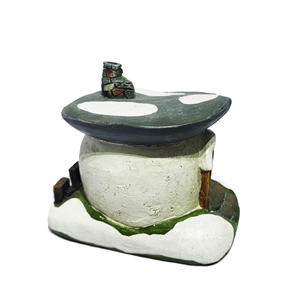 Resina hecha a mano gnome figuras <span class=keywords><strong>kawaii</strong></span> juguetes de jardín de hadas iluminado miniatura pájaro casas para elf - Product Image 5