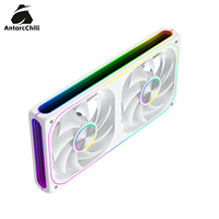 Ventilateur de châssis AntarcChill 240 mm à interconnexion, anneau CD lumineux, effet miroir infini, haute vitesse, PWM, contrôle intelligent de la température pour PC