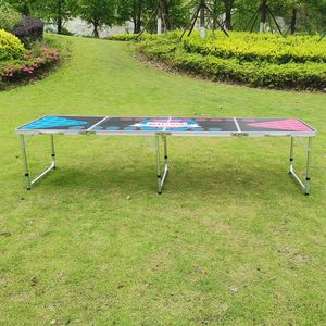 Table de beer pong pliable tendance, réglable en hauteur, portable, pour les jeux en plein air, les fêtes dans la cour, les tailgates et les rassemblements sur la plage - Product Image 2