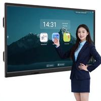 Pizarra Interactiva Inteligente 4K UHD con Android 16, Octa Core, 8GB 128GB, Sistema Dual, Infrarrojos, Pantalla Interactiva de 65 Pulgadas para Enseñanza y Conferencias