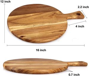 Ensemble de pelle à <span class=keywords><strong>pizza</strong></span> réutilisable personnalisé en gros, <span class=keywords><strong>planche</strong></span> à charcuterie, plateau à <span class=keywords><strong>pizza</strong></span> en bambou, <span class=keywords><strong>planche</strong></span> à <span class=keywords><strong>pizza</strong></span> en bois avec poignée - Product Image 3
