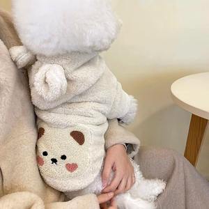 Primavera otoño perro oso con capucha cálido polar cachorro pequeño y mediano perro dos pies ropa para <span class=keywords><strong>mascotas</strong></span> - Product Image 6