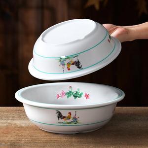 Tazón grande de melamina Xiangyuan para uso comercial, tazón para hot pot con diseño de gallo auspicioso, tazón de imitación de porcelana. - Product Image 3