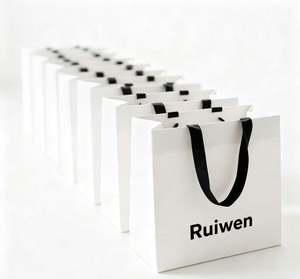 Sac en papier de luxe pour boutique, cadeau, bijoux, imprimé avec logo personnalisé, recyclable, respectueux de l'environnement, taille personnalisée - Product Image 6