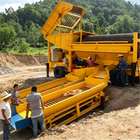 Kit complet de 50 pièces pour installation de traitement de l'or alluvionnaire, mini trommel de lavage et de criblage d'or avec générateur diesel