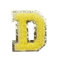 Vente en gros de tissu brodé patchs en chenille lettres fer patch arrière bande pour accessoires de vêtement bâton chapeaux serviettes tissu