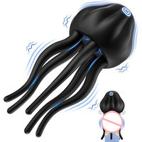 Jellyfish Glans Trainer Silicone 10 Modes de Vibration Stimulation du gland Exercice de sensibilité Masturbateur Vibrateur Jouets sexuels pour hommes