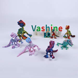 Vashine 3D impreso Jurásico período <span class=keywords><strong>dinosaurio</strong></span> niños juguetes decorativos <span class=keywords><strong>Velociraptor</strong></span> <span class=keywords><strong>esqueleto</strong></span> 3D impresión PLA Animal figura Toi - Product Image 5