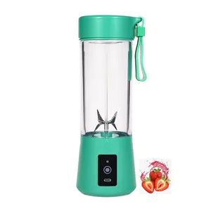 Mixeur de jus de fruits électrique à 6 lames, en plastique, 150w, 400ml, personnalisé, bouteille shaker, prix spécial, 1 pièce