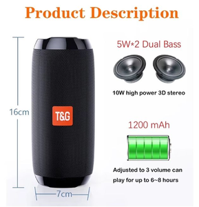 TG117 Alto-falantes Esportes ao ar livre impermeável portátil Subwoofer Bass sem fio Bluetoothes Speaker PK Flip 6 7 Boombox Speaker - Product Image 5