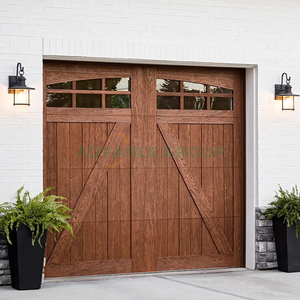 Porte <span class=keywords><strong>de</strong></span> <span class=keywords><strong>garage</strong></span> sectionnelle, porte battante, portes <span class=keywords><strong>de</strong></span> <span class=keywords><strong>garage</strong></span> américaines en <span class=keywords><strong>bois</strong></span> <span class=keywords><strong>de</strong></span> chêne isolé, porte coulissante pliante à clapet solide 9x8 - Product Image 1