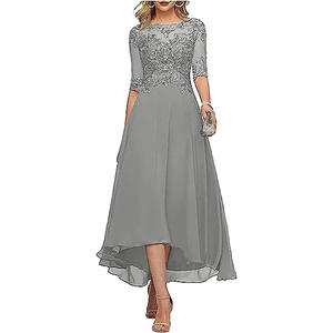 S00209L New Elegant Mid-Sleeve Chiffon Spitze Abend Prom Multi-Color Plus Size boden langen Rock Abendkleid - Product Image 3
