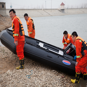 Certification CE ZB-380 Bateau <span class=keywords><strong>gonflable</strong></span> Tube en PVC Plancher en aluminium Bateau de rafting sportif avec <span class=keywords><strong>roue</strong></span> de plage - Product Image 2