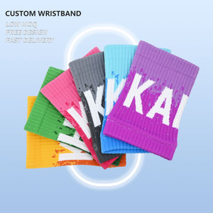 כותנה ניילון פוליאסטר wristbands למבוגרים עם לוגו מותאם אישית ספורט ספורט ספורט כדורסל - Product Image 1