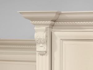 <span class=keywords><strong>Cocina</strong></span> de Madera Maciza de Alta Gama, Estilo Antiguo, Color Blanco Crema, con Diseño de Isla y Columnas Romanas - Product Image 5