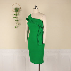 Nouvelle <span class=keywords><strong>Robe</strong></span> de Soirée Asymétrique Sexy à Une Épaule pour Femme – Collection Automne - Product Image 5