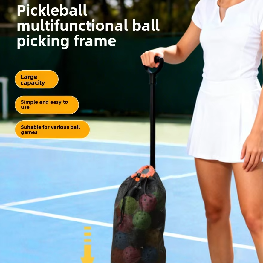 Pickleball No-Bend Ball Collection Frame - Fits All Training Balls, Space-Saving & Easy to Store
