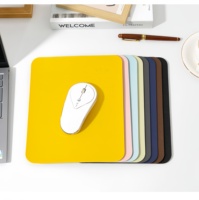 Tapis de souris en cuir imprimé UV personnalisé, tapis de bureau lisse antidérapant pour le travail sur ordinateur, cadeaux promotionnels
