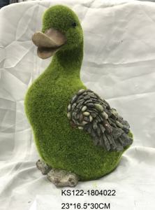 Magnesia estatuilla flocado Moss gallina Gallo jardín decorativo - Product Image 3